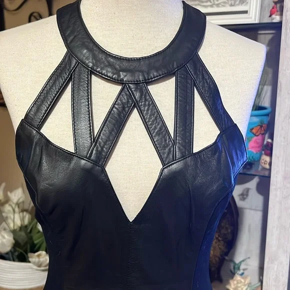 Wilson’s leather dress women’s size medium. Biker, sexy, dark romantic 80’s